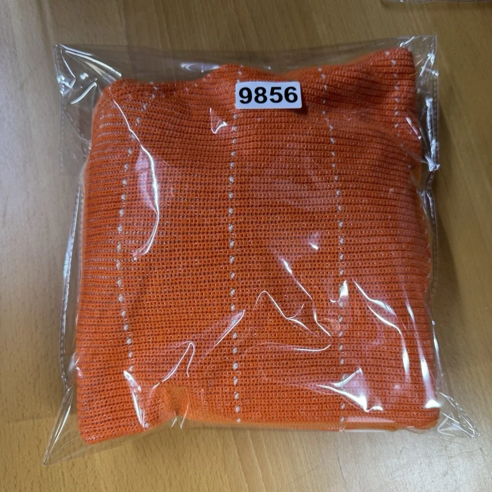 Ann Taylor Factory Sweater Womens XL Orange Knit Short Sleeve Cozy Spring - Picture 9 of 9